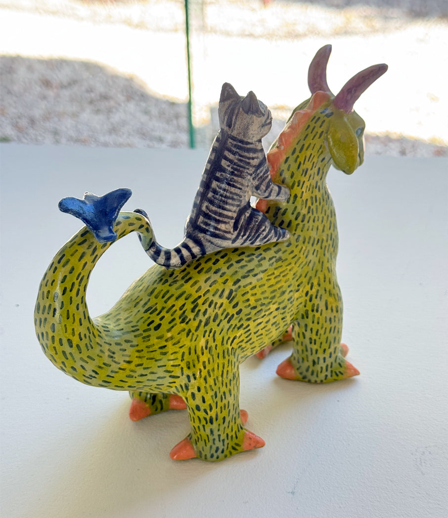 Friend#16 (Cat and bird on a goat)