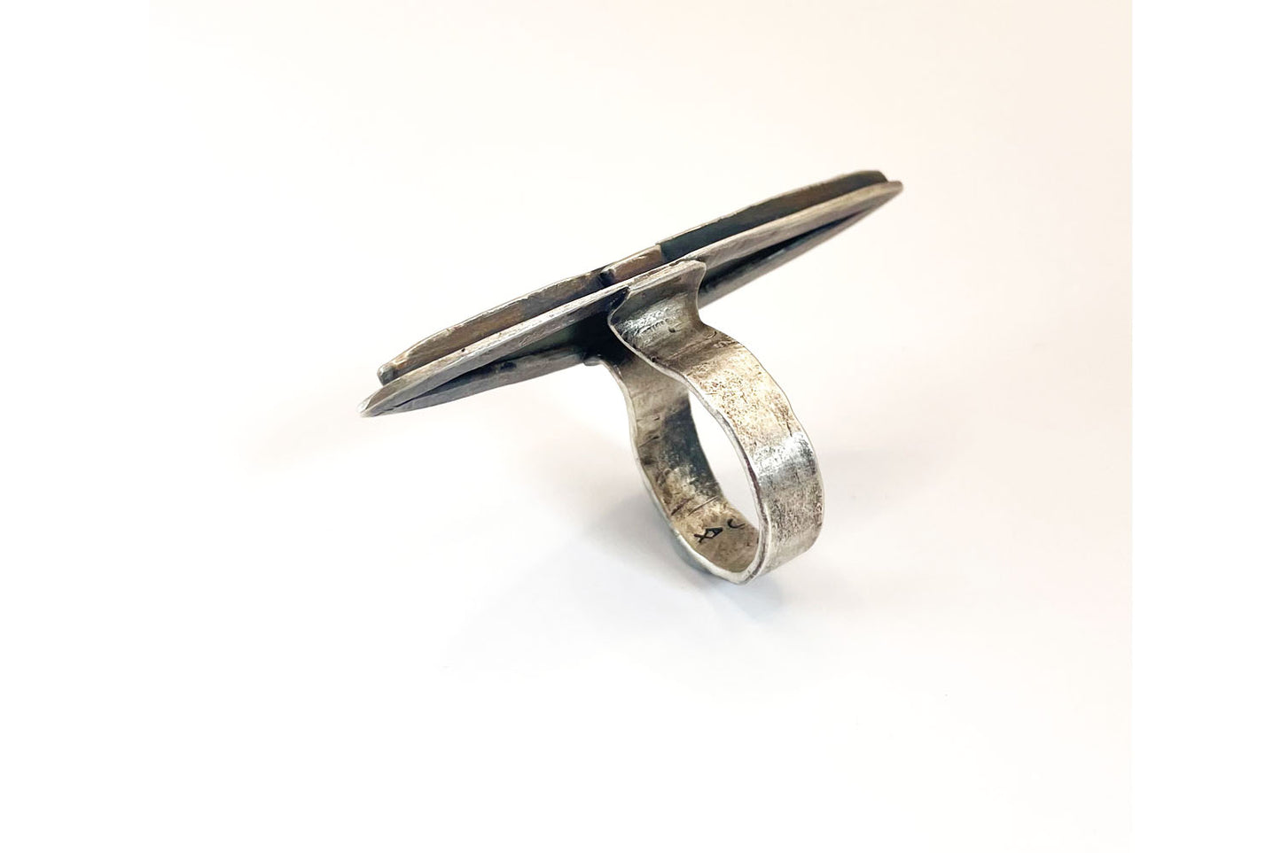 Bezel set Pounamu and Silver Ring