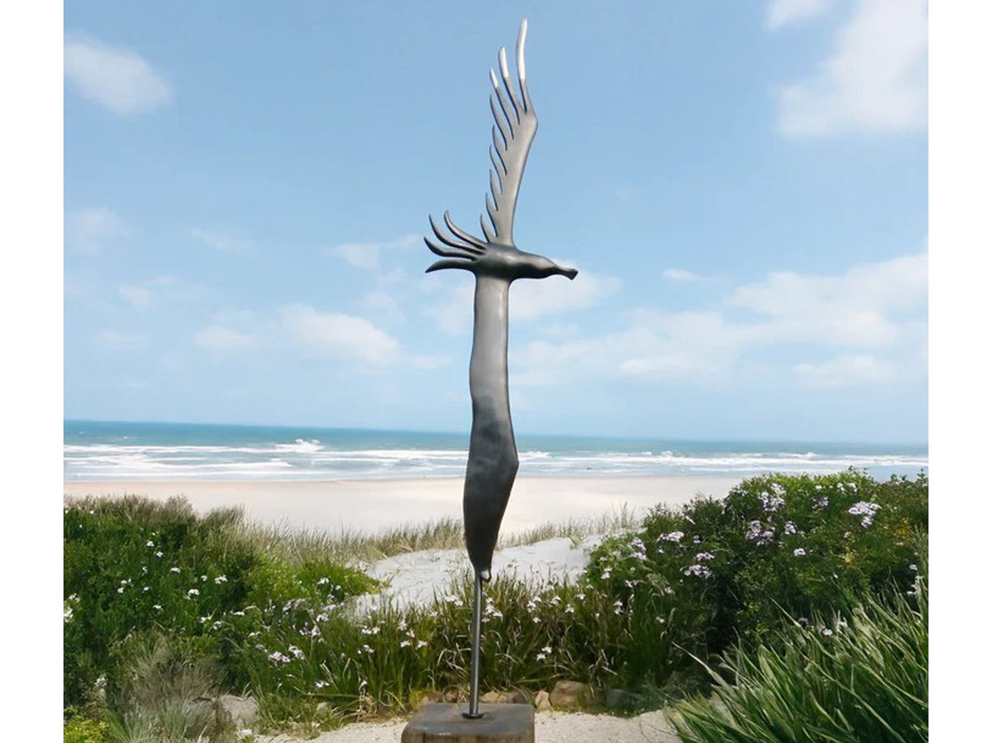 Albatross on wooden plinth