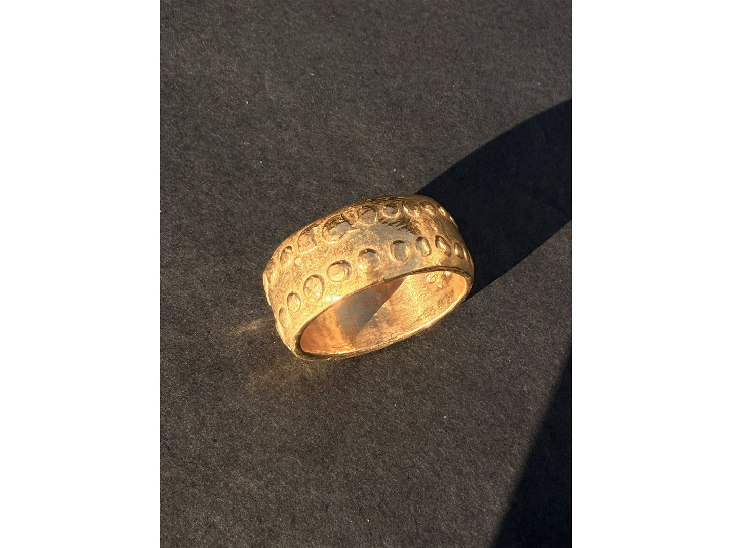 18ct Gold Plated Silver Wide Fluid Ring