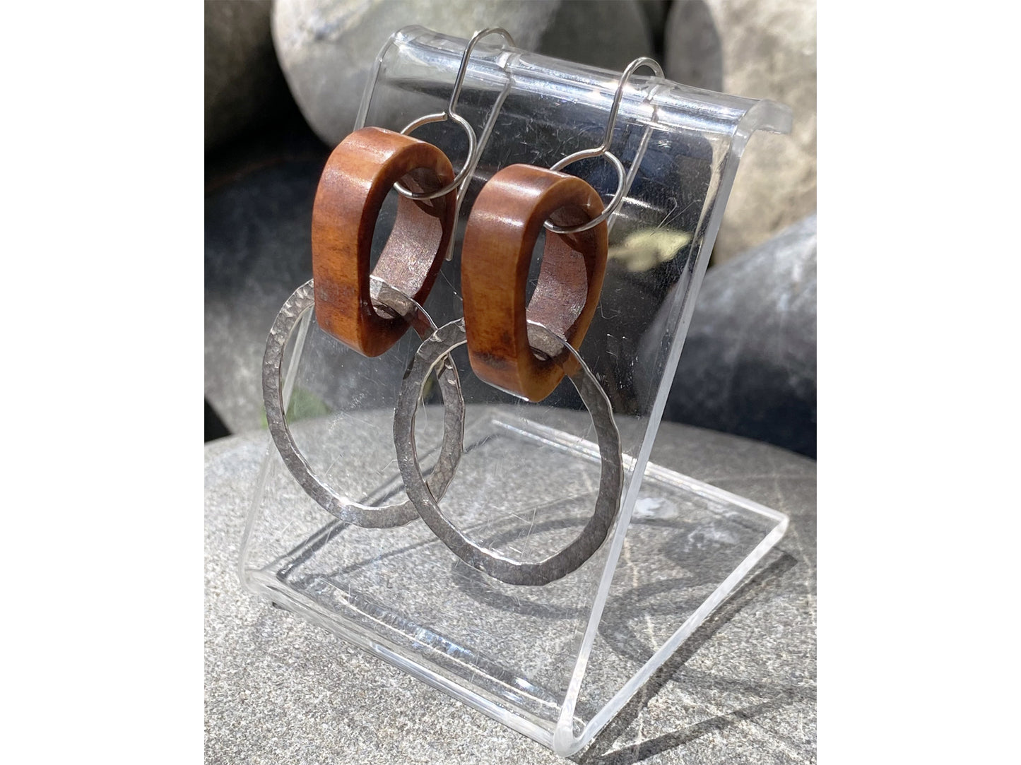 Antler hoop earrings