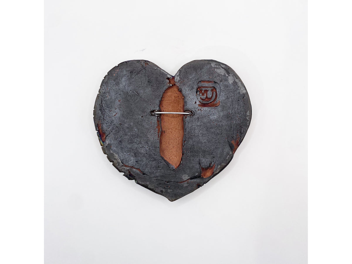 Raku Wall Tile Nikau Sun Heart