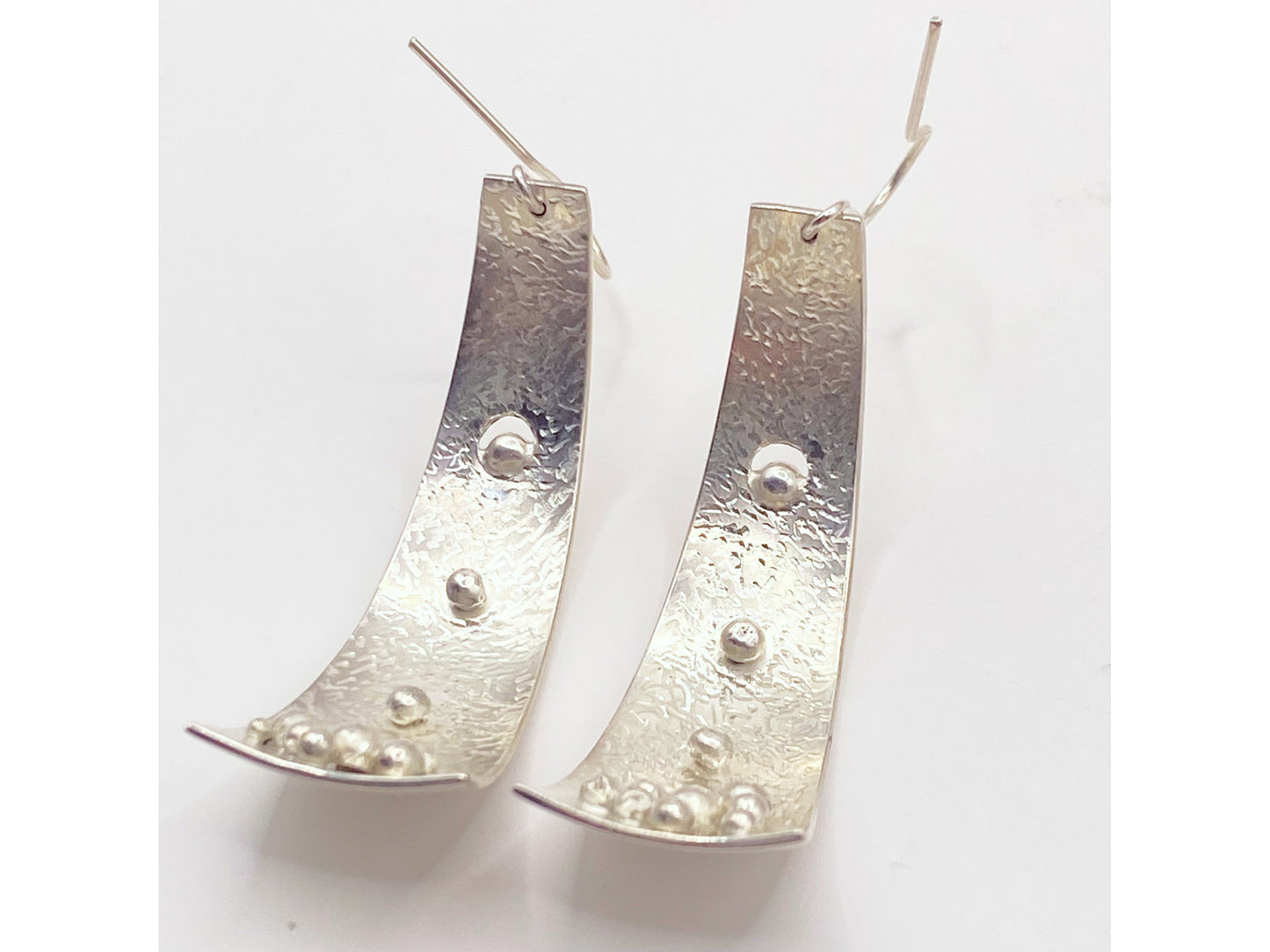 Silver ball earrings