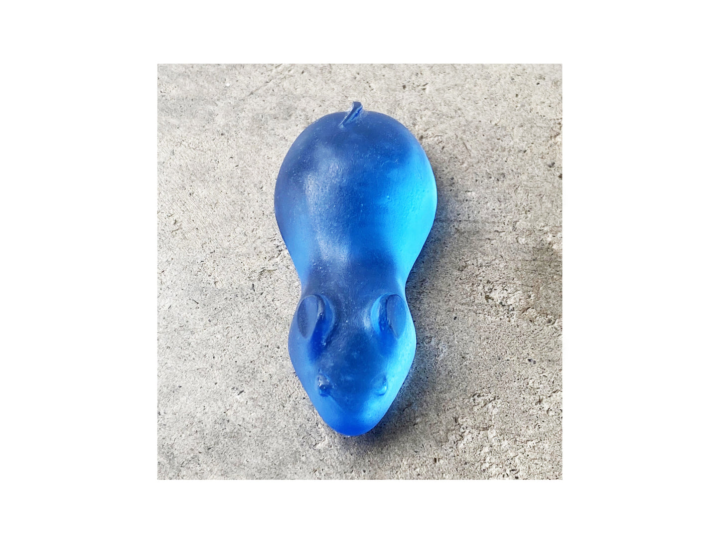 Cast Glass Sugar Mice - Pale Cobalt