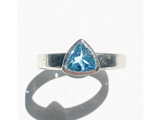 Trillant Shape Bezel Ring - Topaz