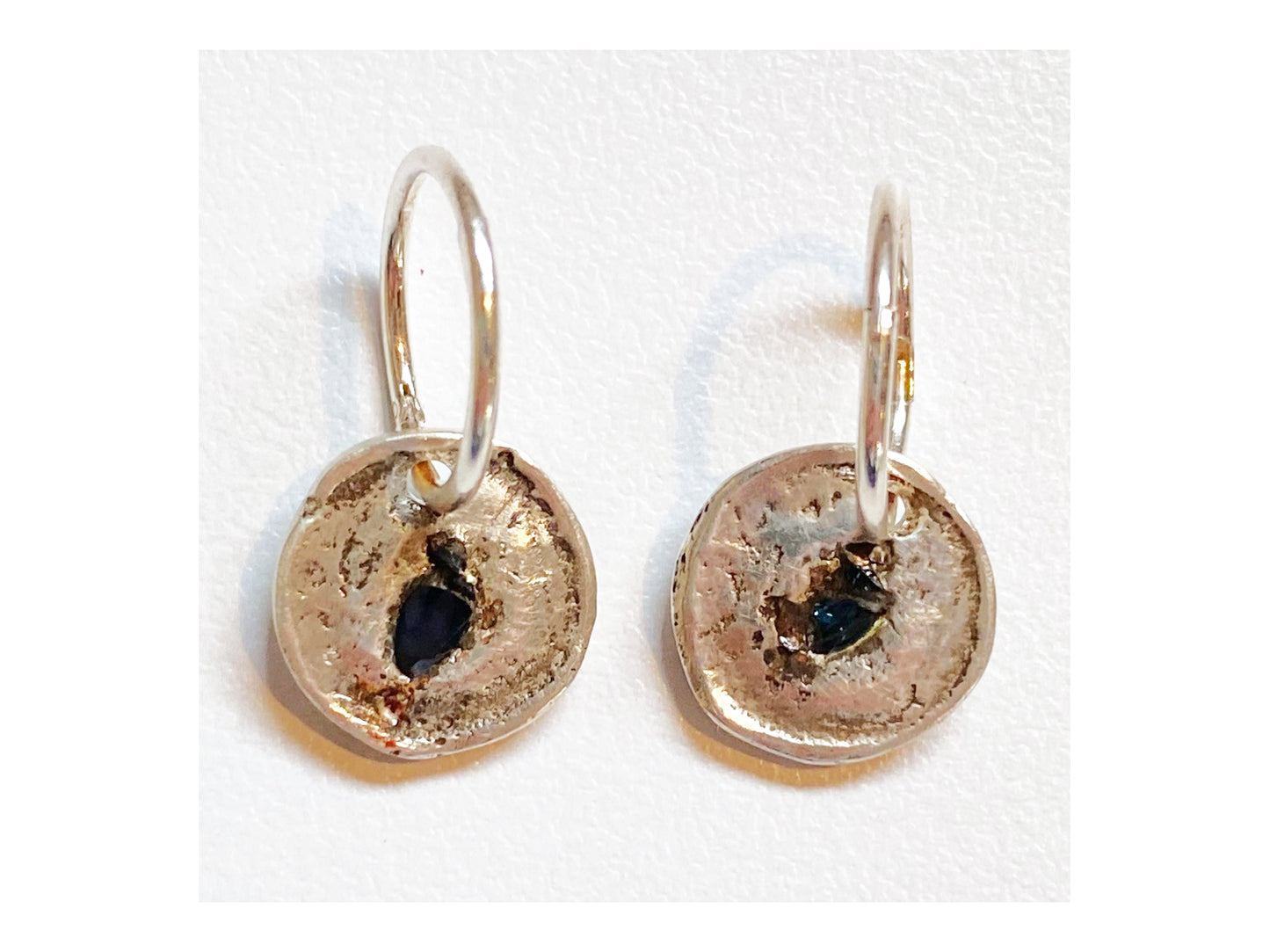 Nebula Gem Sleeper Sapphire earrings