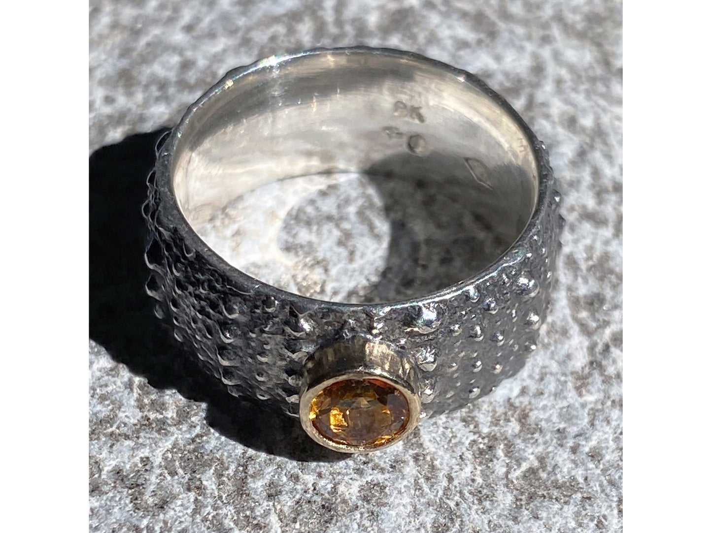 Citrine Kina Ring