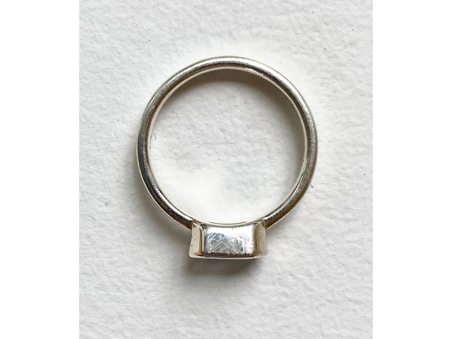 Emerald Cut Sterling Silver Ring - Topaz