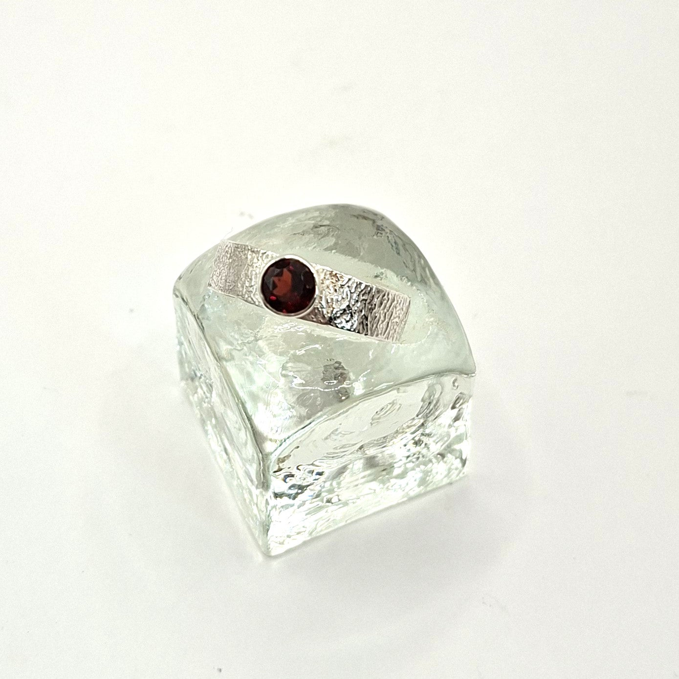 Sterling Silver and Garnet Ring