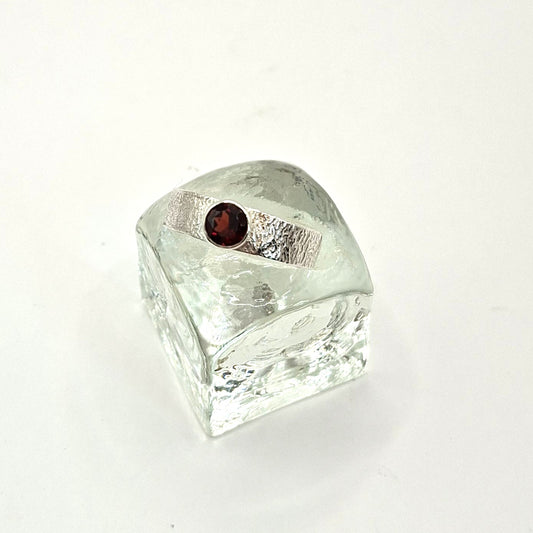 Sterling Silver and Garnet Ring