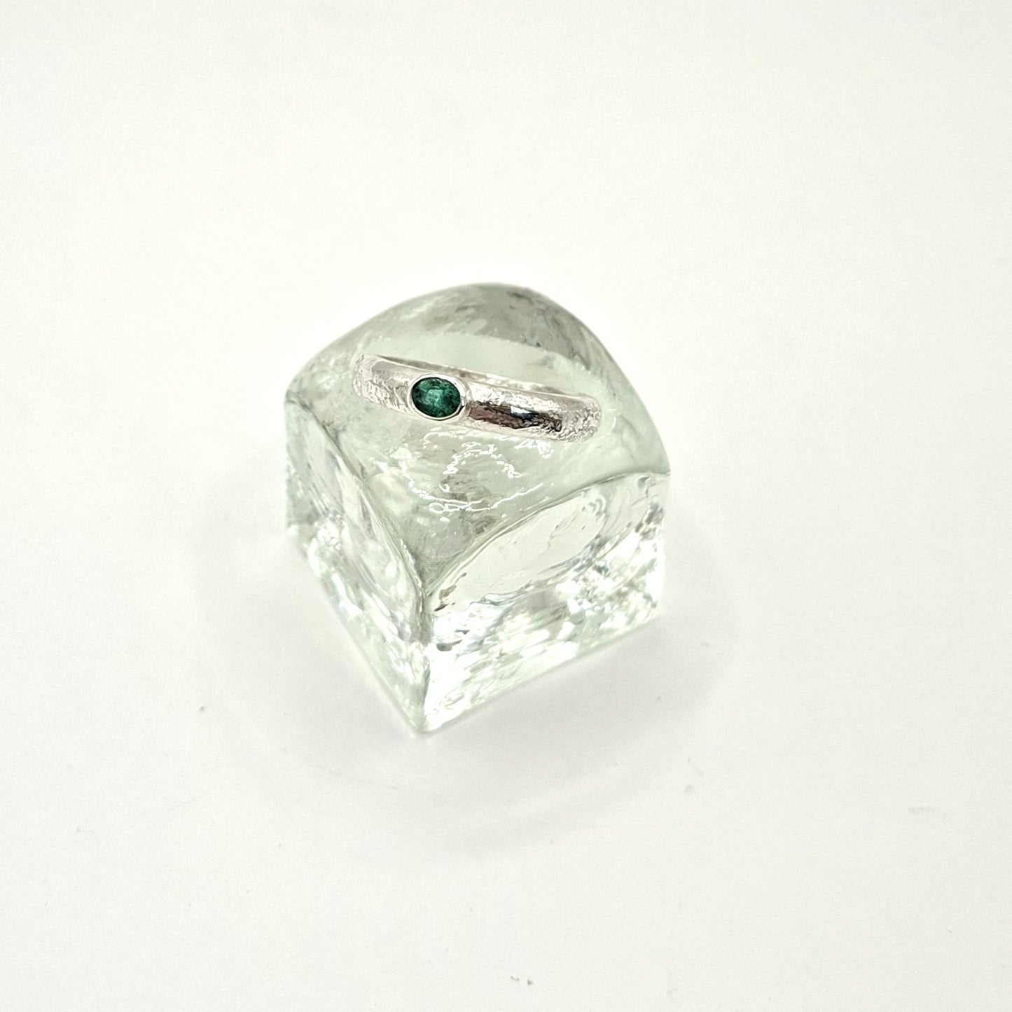 Sterling Silver and Emerald Ring