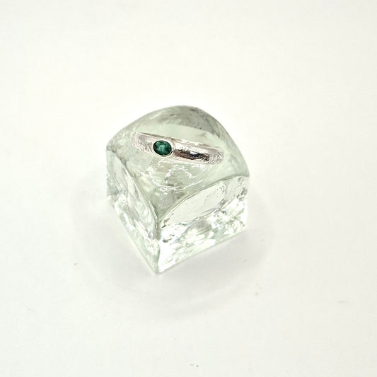 Sterling Silver and Emerald Ring