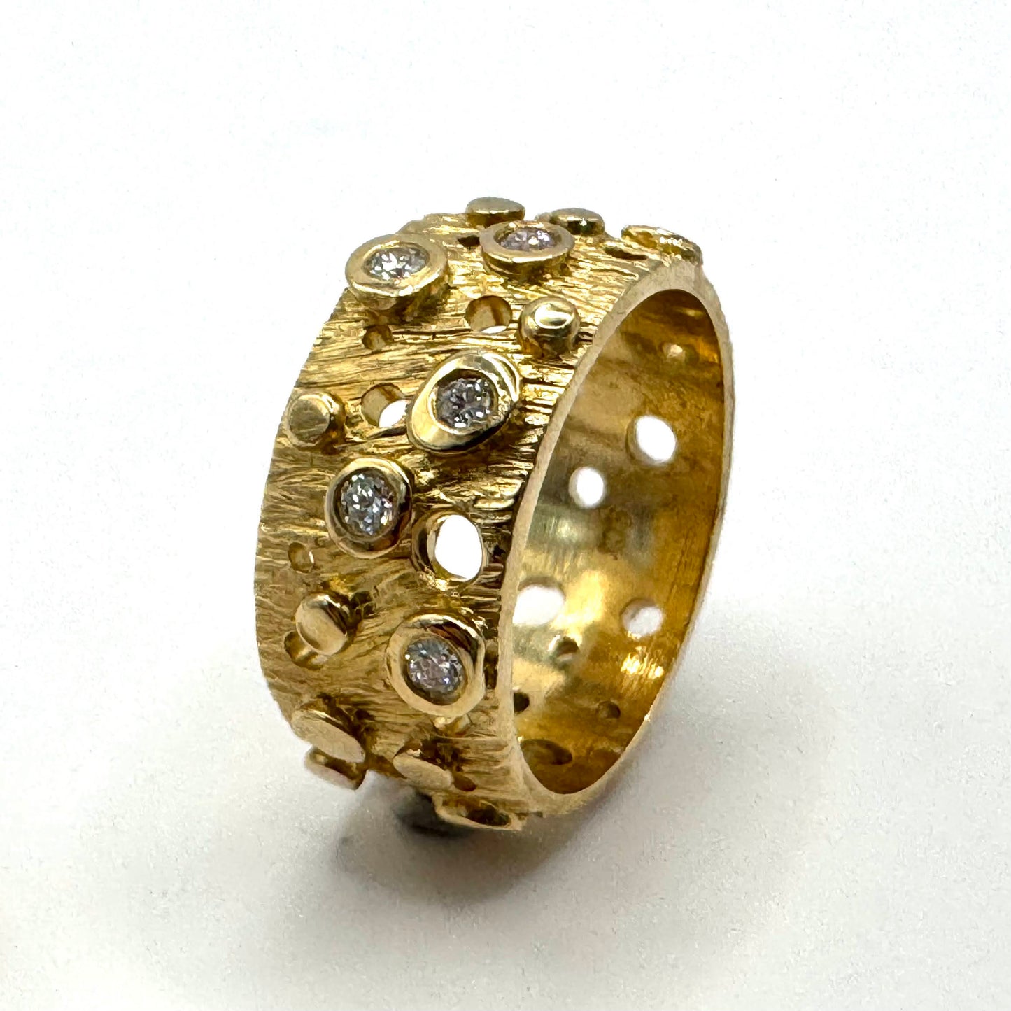 Matariki Ring (R1/2) - 9ct gold/diamonds