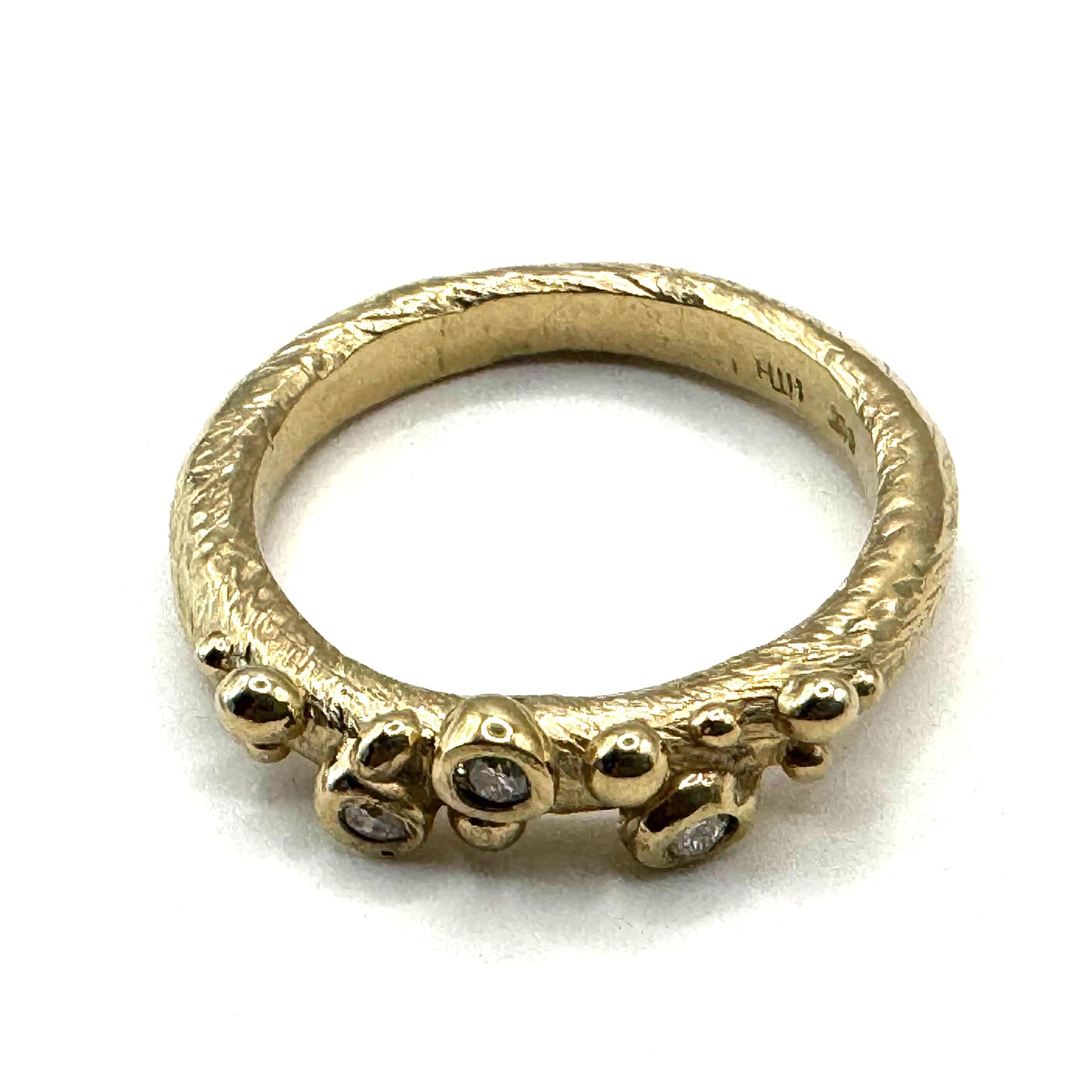 Cluster Bobble Ring (S) - 9ct/gold/diamonds