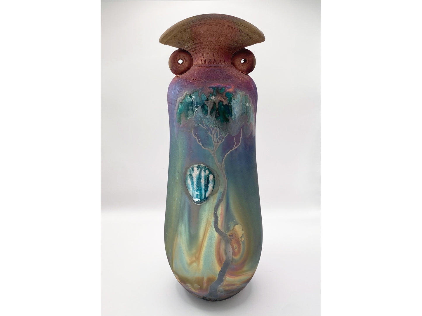 Raku Vessel Moon Rata