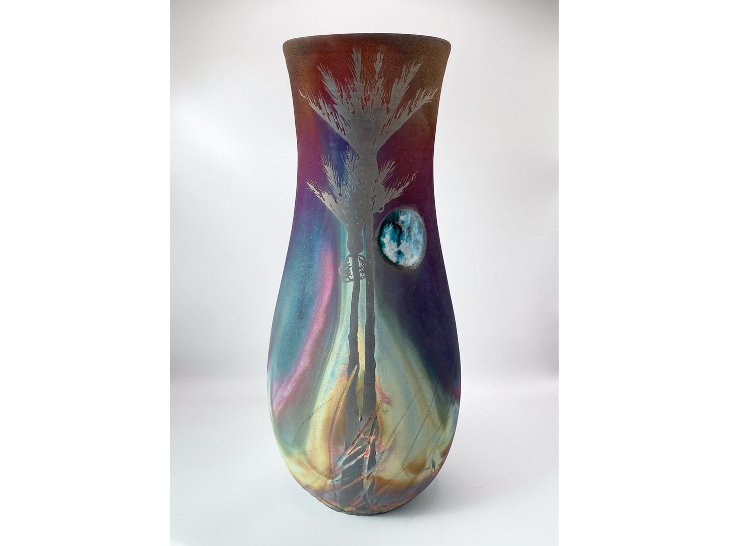 Raku Vessel Moon Nikau