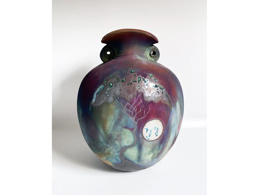 Ceramic Raku Vessel Rata Moon #179