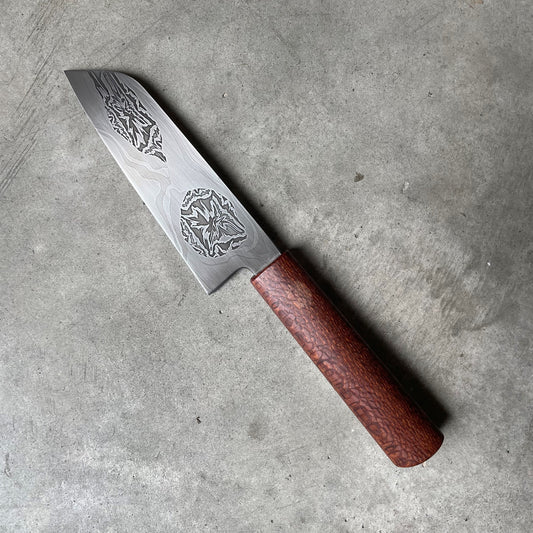 Mosaic Damascus Kitchen Knife