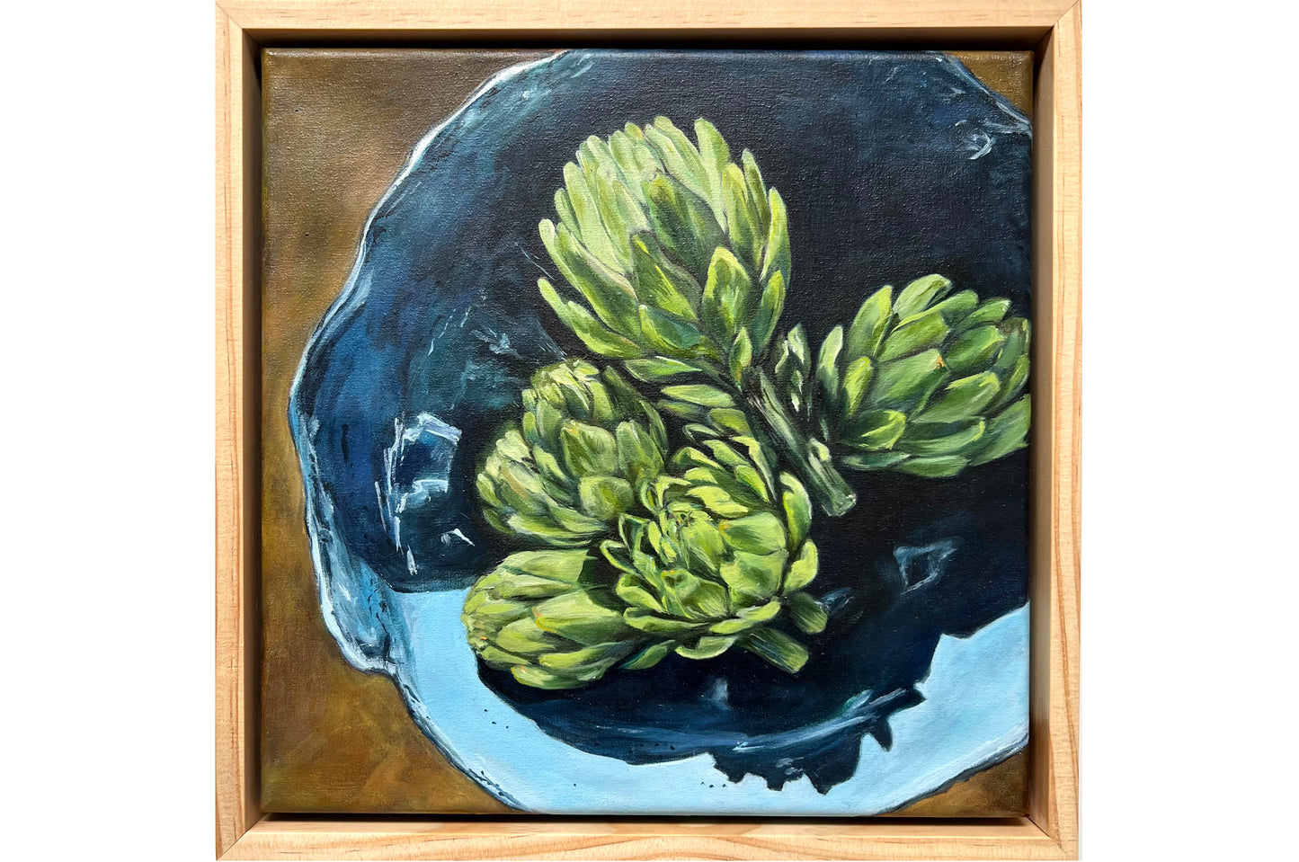 Artichokes in Blue Bowl