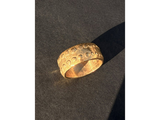18ct Gold Plated Silver Wide Fluid Ring