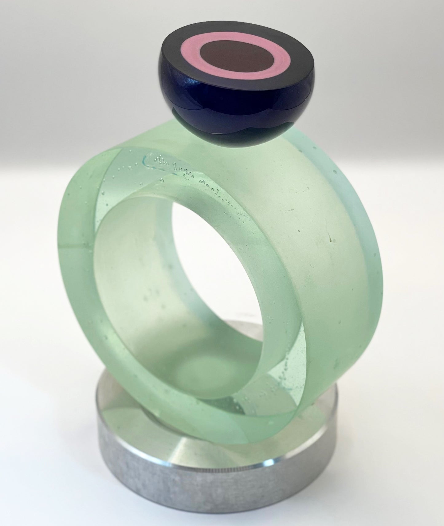 Pink Ring Series Large, Lagoon Green