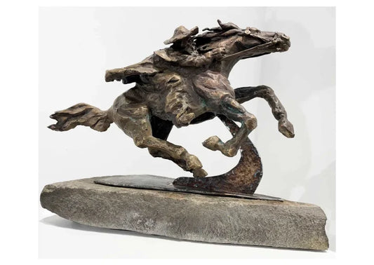 30 STOCKMAN
Ashley Smith
Lost wax cast Bronze and Halswell stone
Edition 1/1
300 x 380mm
$4,500