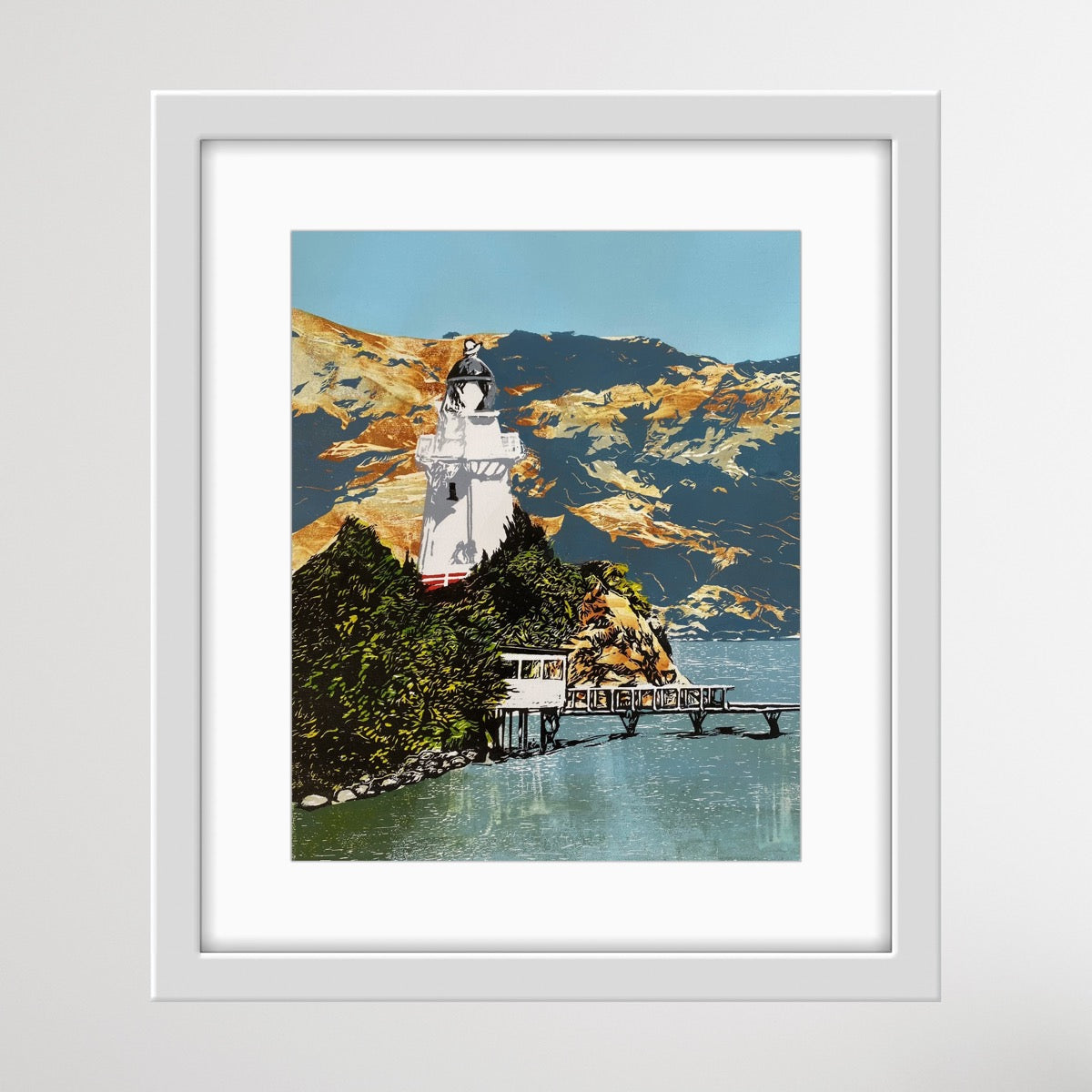 Akaroa Light House - Framed