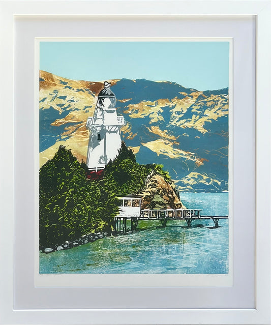 Akaroa Light House Framed