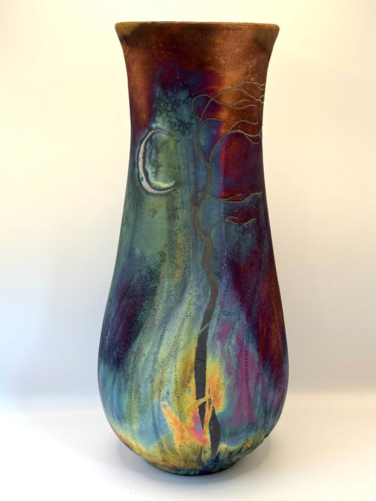 Raku Vessel Tree Moon (ed. 157)