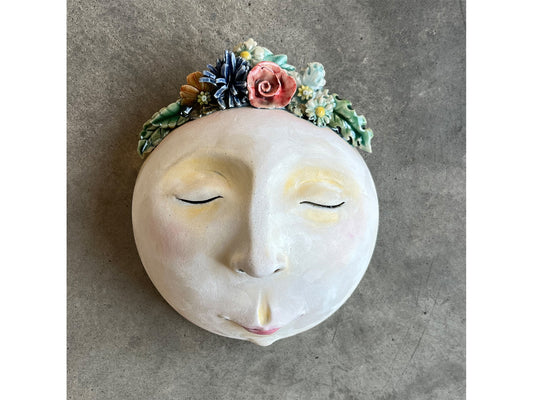 Small wall mask - floral garden