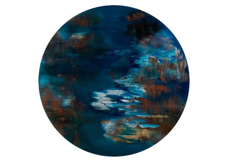 NOTHING STAYS THE SAME OUT HERE 5
Amy Hoedemakers
Oil and gold leaf
300mm diameter
$550