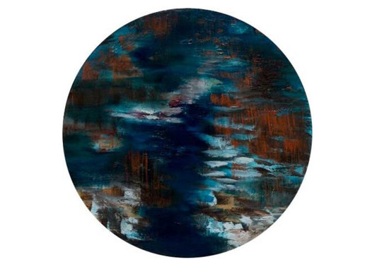 NOTHING STAYS THE SAME OUT HERE 6 
Amy Hoedemakers
Oil and gold leaf
300mm diameter
$550