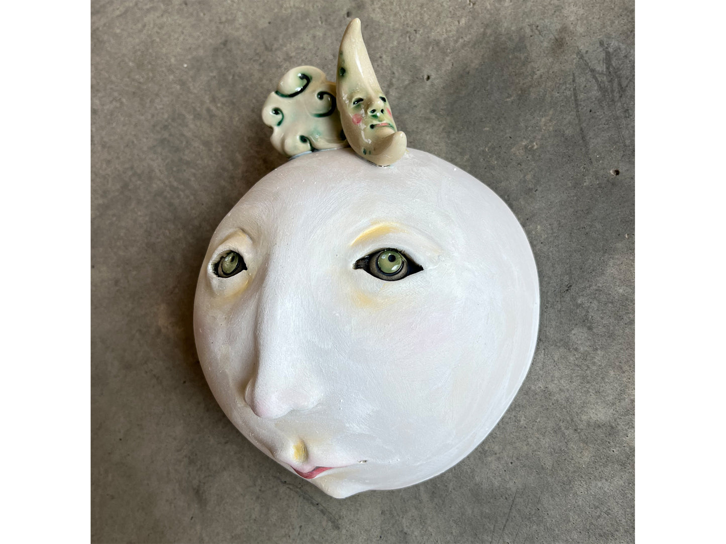Small  Wall Mask - Sleepy Moon