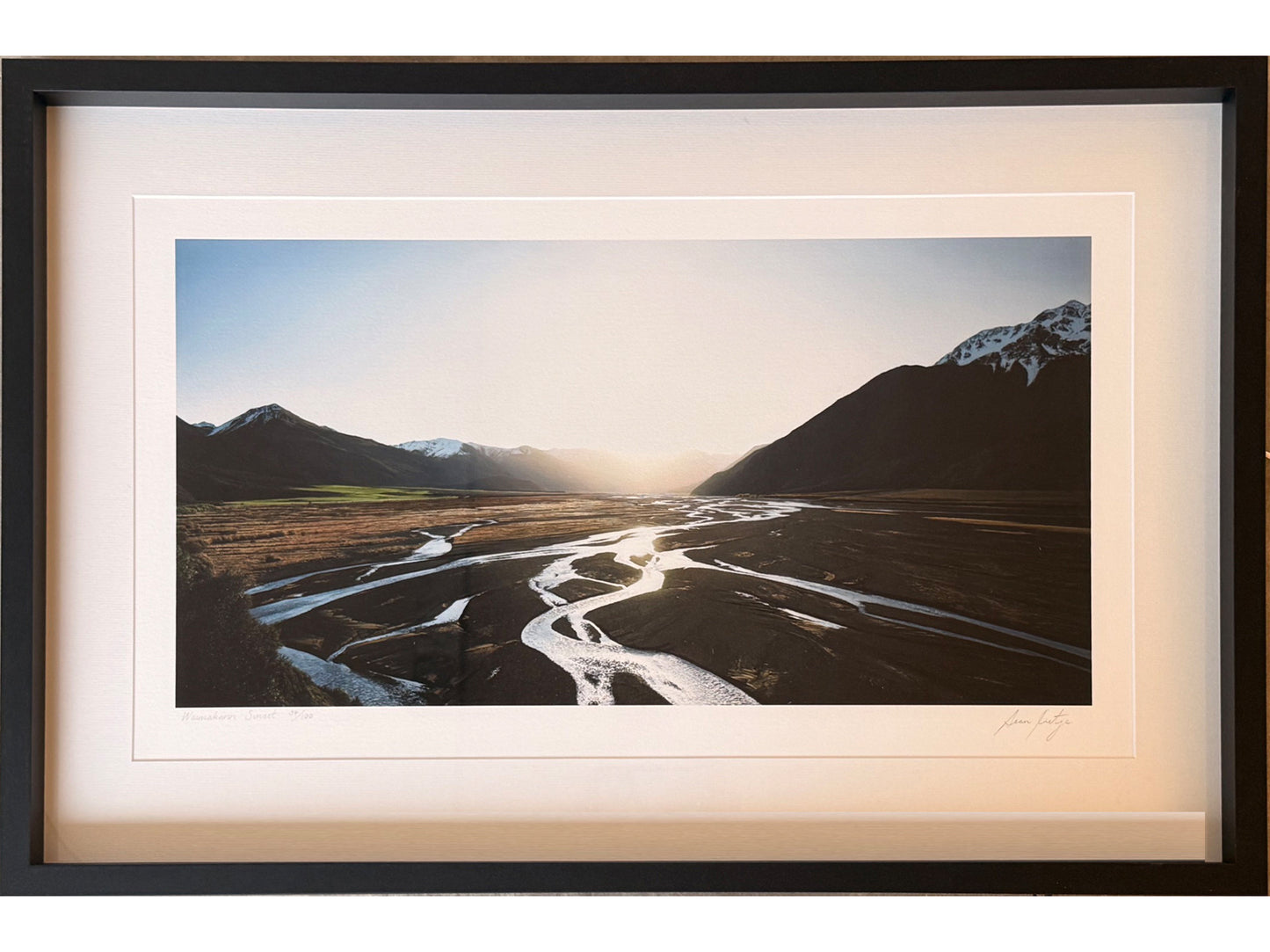 Waimakariri Sunset Framed