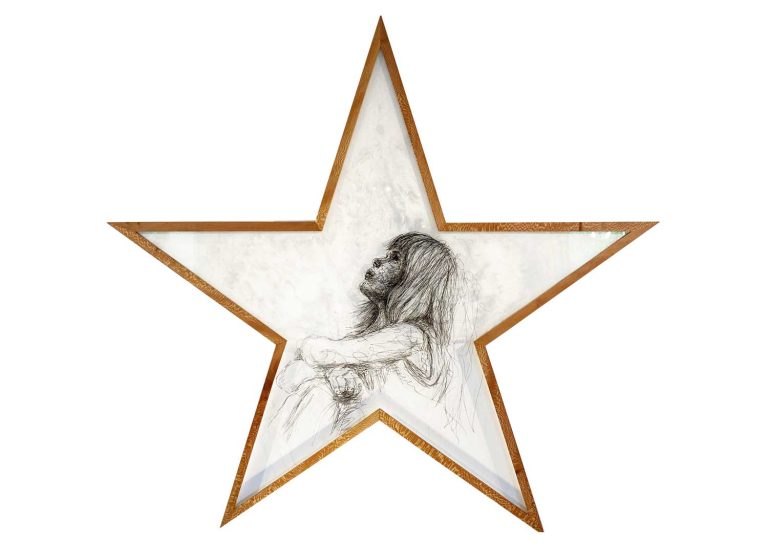 WISHING ON A STAR
Lisa Grennell
Screen print with reverse hand painting
1300mm across
$4,14