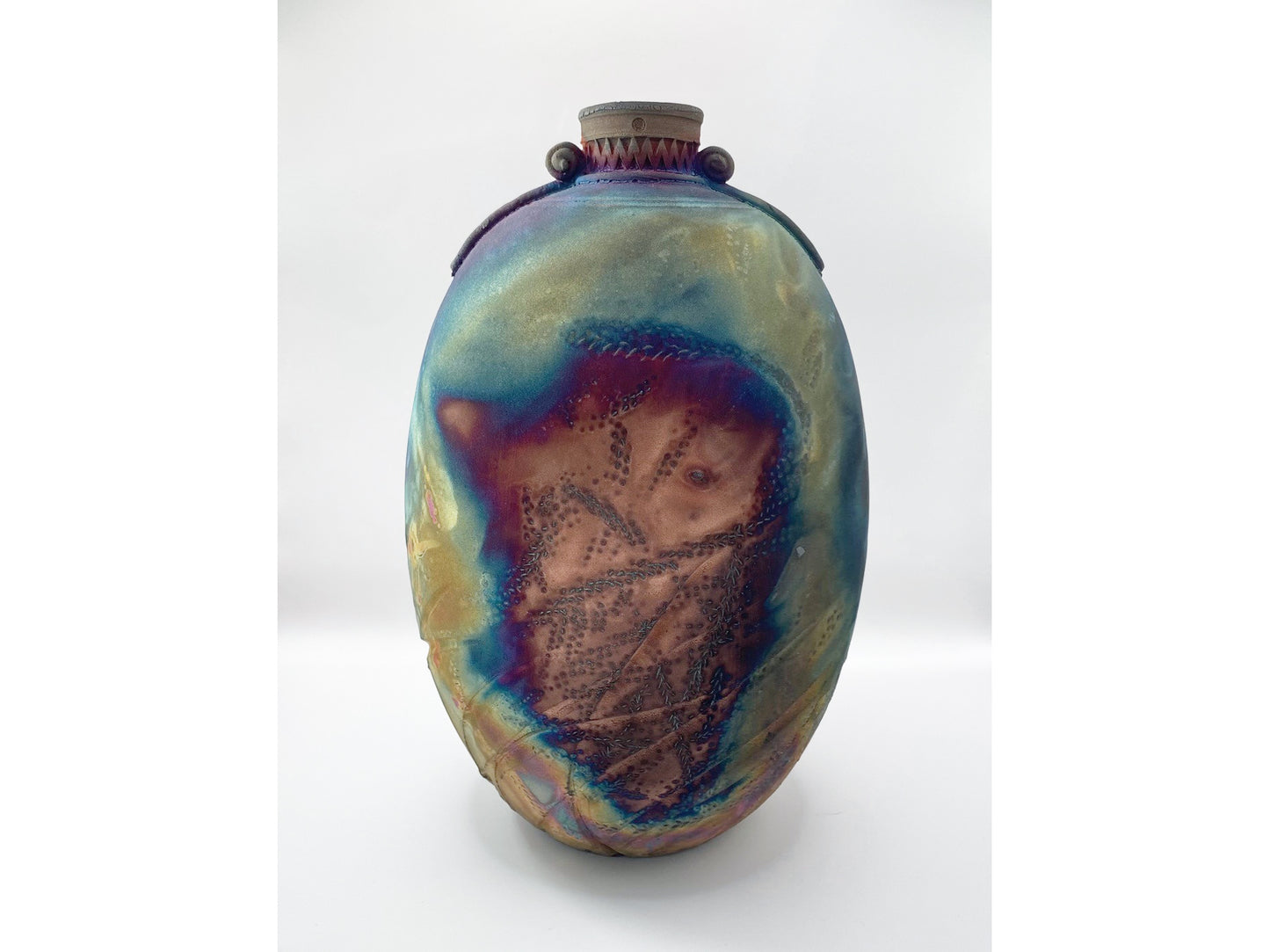 Raku Vessel Nikau Moon