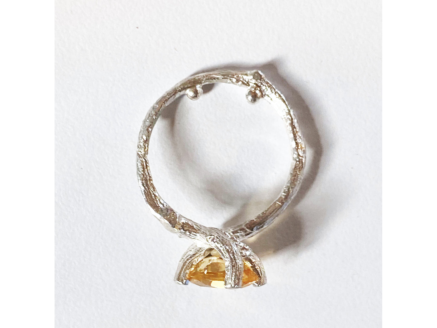 Ring - Briar Roots - silver & citrine