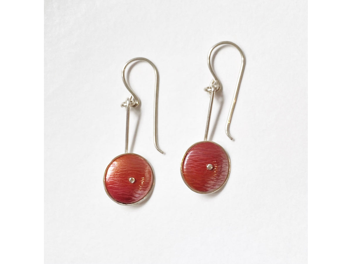 Double domed copper/silver Earrings