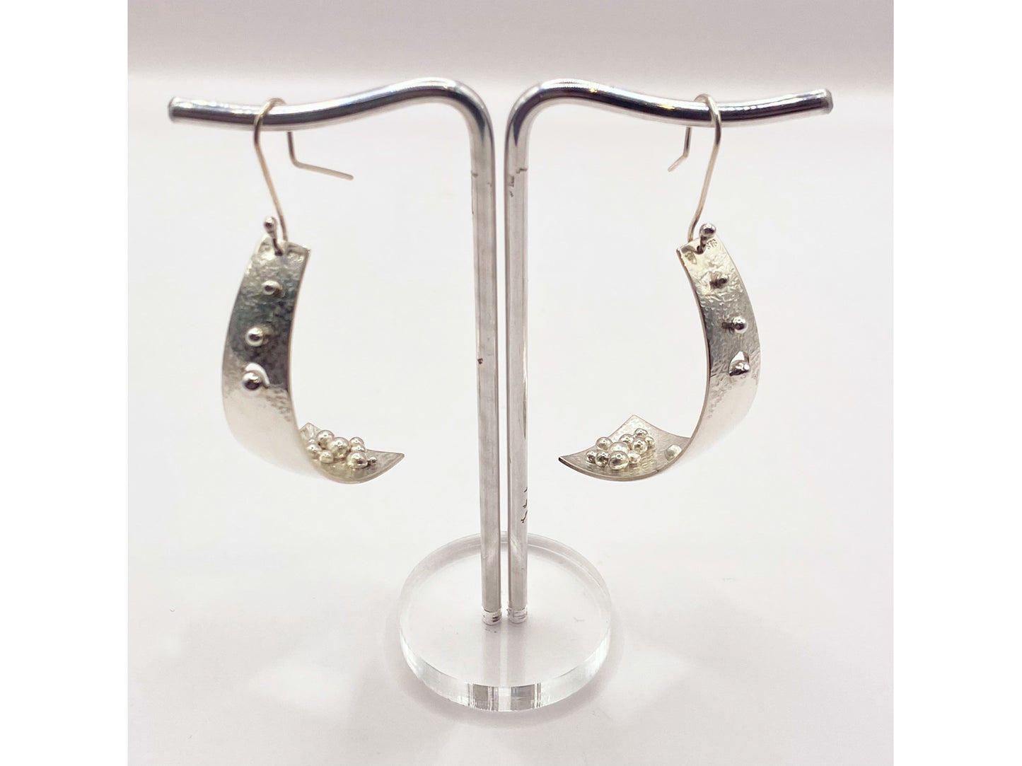 Silver ball earrings