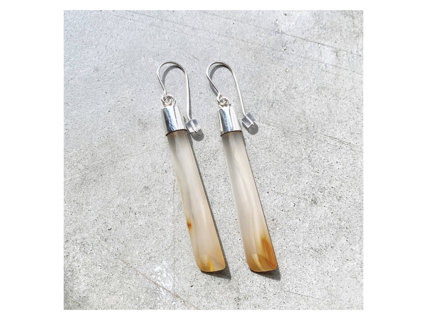 Coromandel Carnelian earrings - sterling silver