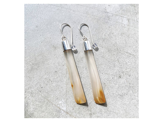Coromandel Carnelian earrings - sterling silver