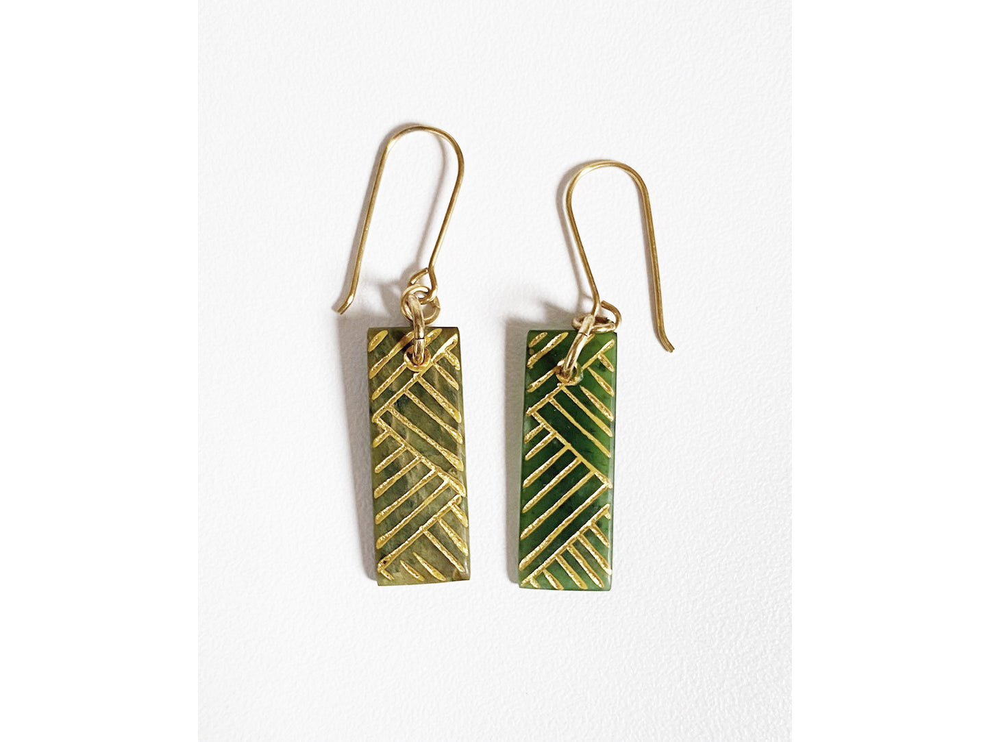 Tāniko Gold Accent Earrings