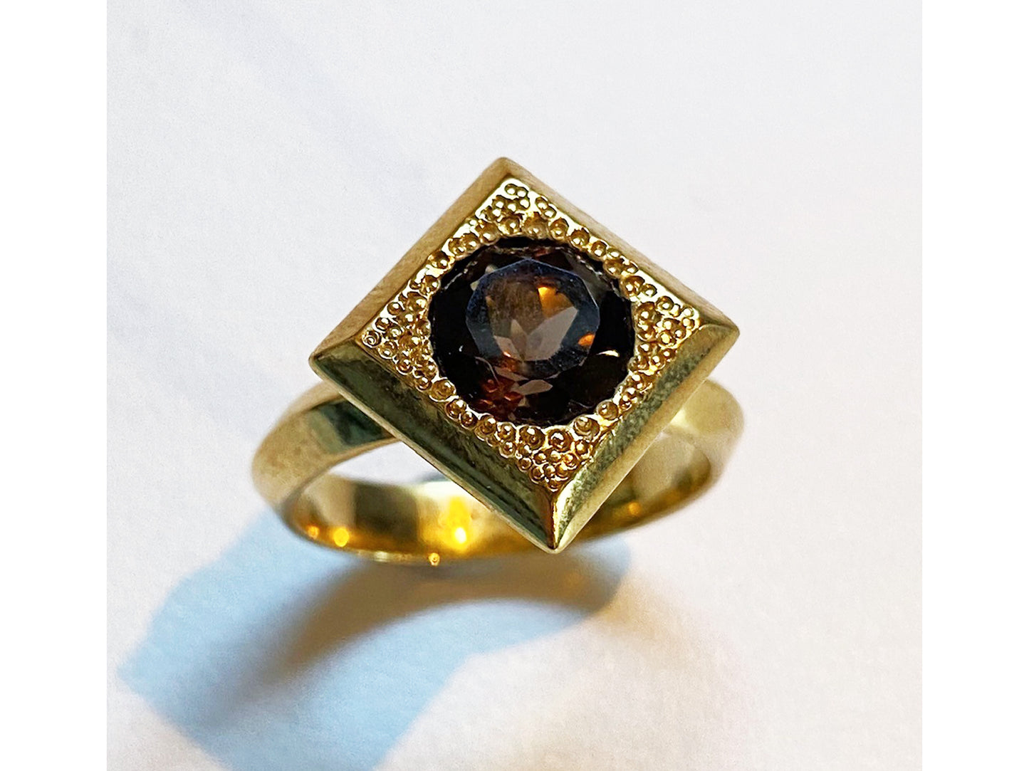 Cluster Frame Ring Gold Plated