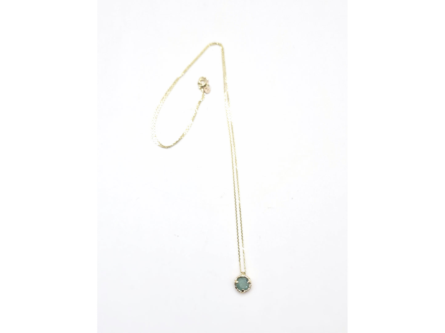 Gold and Grandidierite Gemstone Necklace