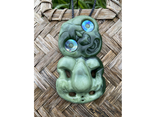 Hei Tiki Inanga Pounamu Pendant