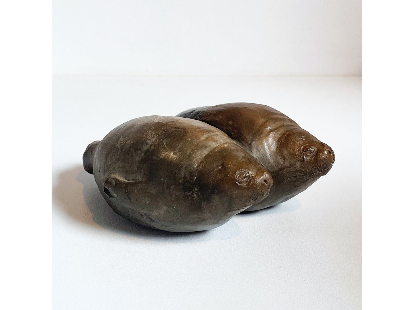 Siamese twin Raku baby Seals