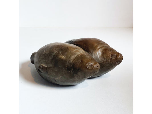 Siamese twin Raku baby Seals