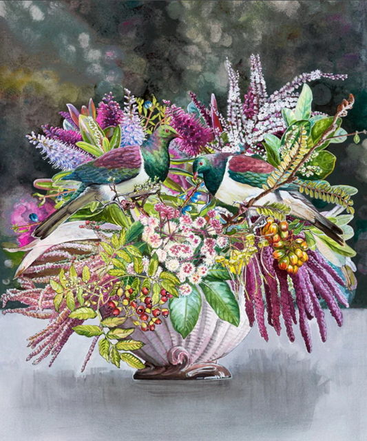 Kereru + Nikau - Unframed