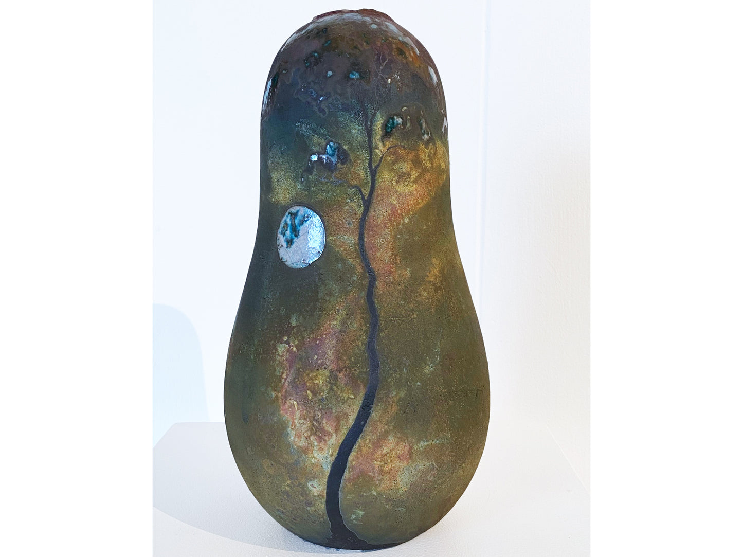 Raku Enamel Vessel Rimu Moon