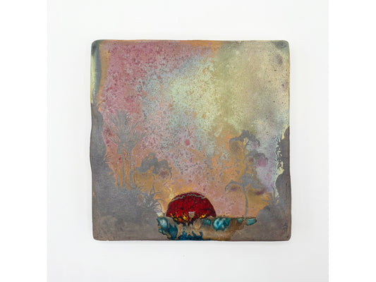 Raku Wall Tile Coastal Sunset